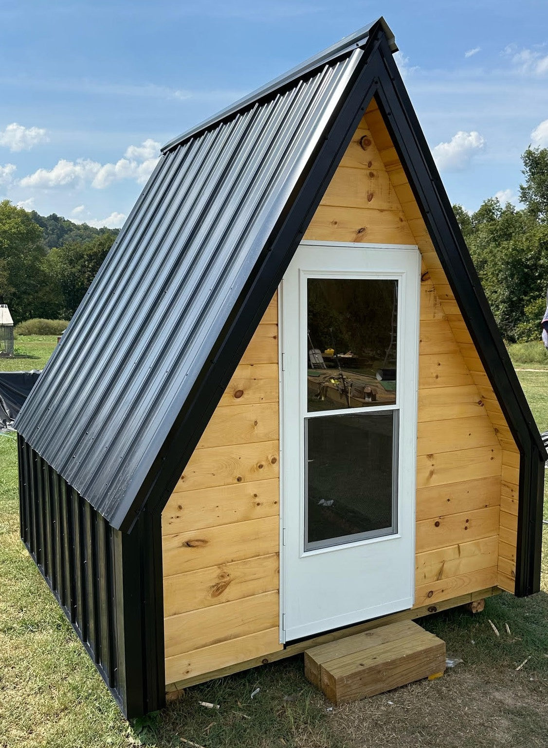 The GlamPod- 8x8 Modified A-Frame- w/Electricity, Finished Interior, and A/C
