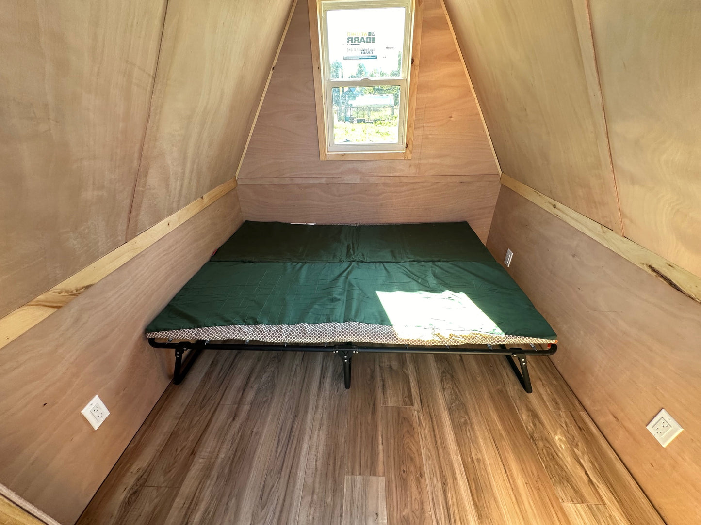 The GlamPod- 8x8 Modified A-Frame- w/Electricity, Finished Interior, and A/C